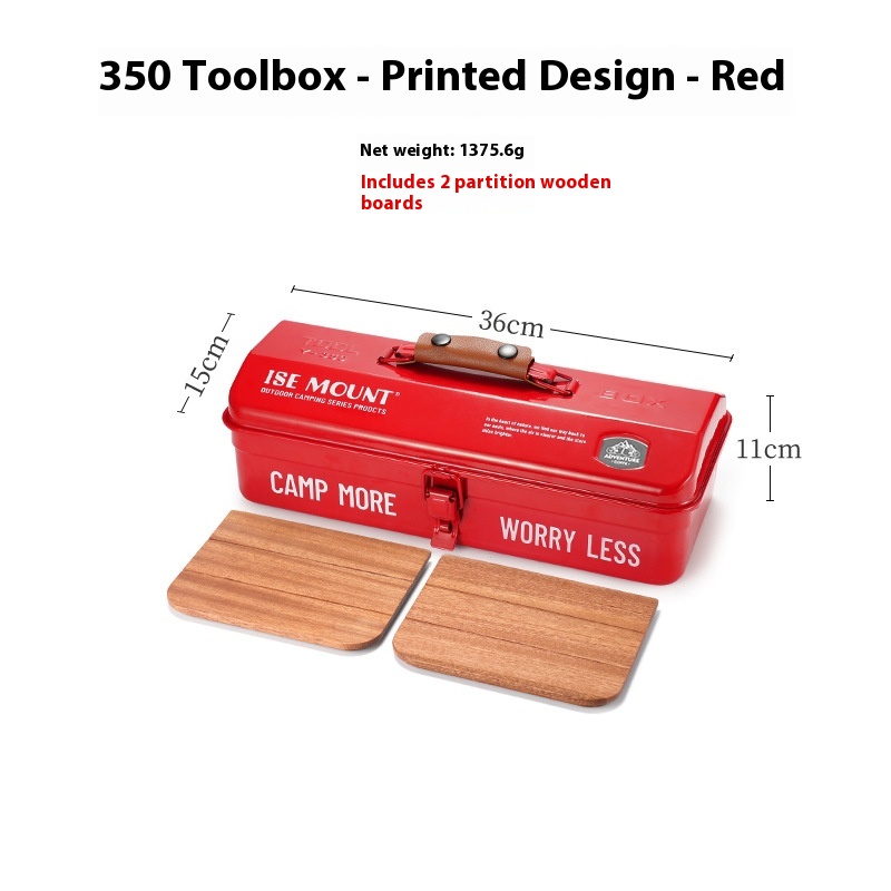 Outdoor Camping Toolbox With Stickers Sundries Storage Box