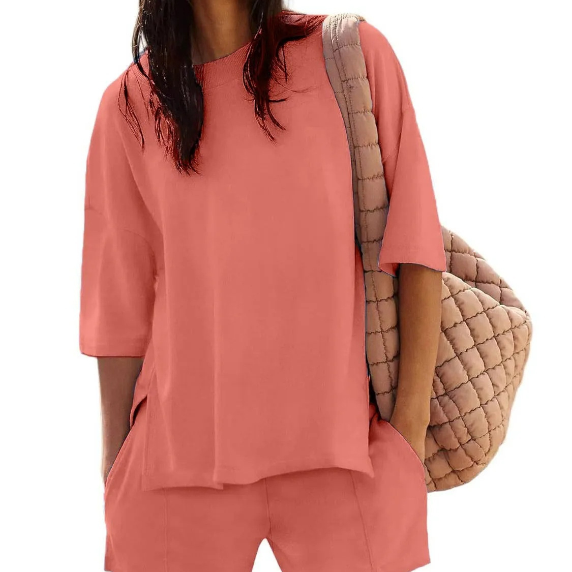 Summer New Women's Blouse Shorts Suit