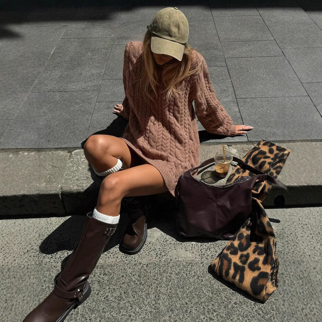 Women's Fashion New Round Neck Pullover Sweater