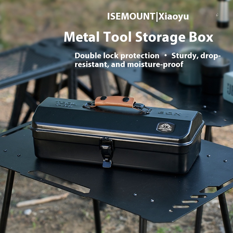 Outdoor Camping Toolbox With Stickers Sundries Storage Box