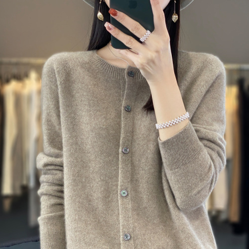 Cardigan Plus Size Coat Loose Round Neck Sweater