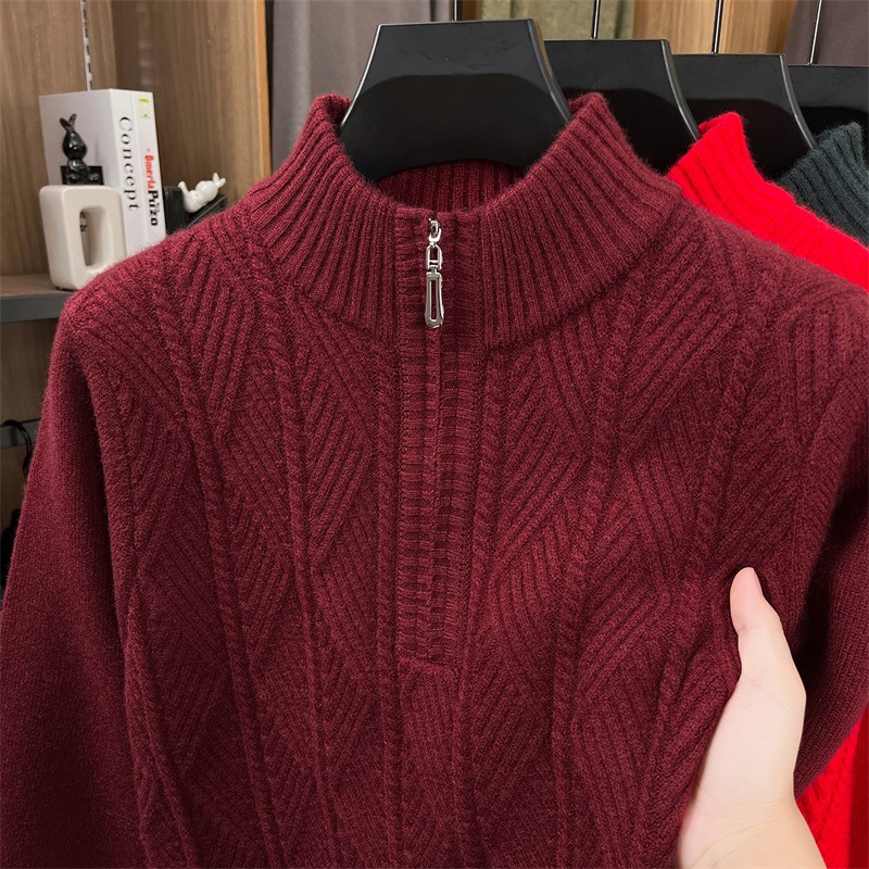 Men's Business Leisure Pullover Bottoming Sweater