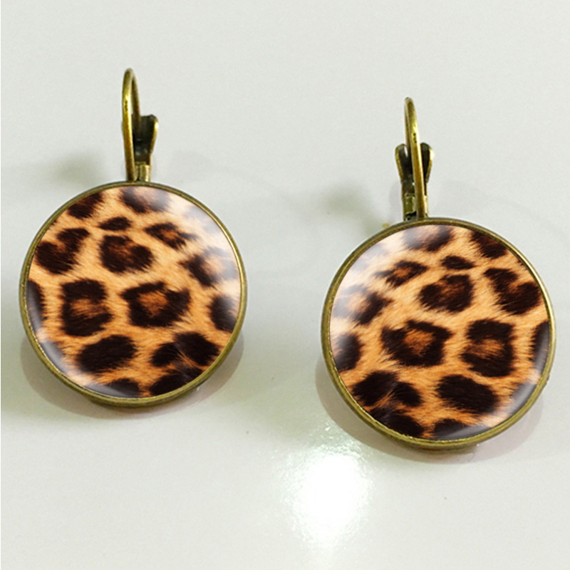 Leopard Time Glass Ear Hook French Leopard Key Chain