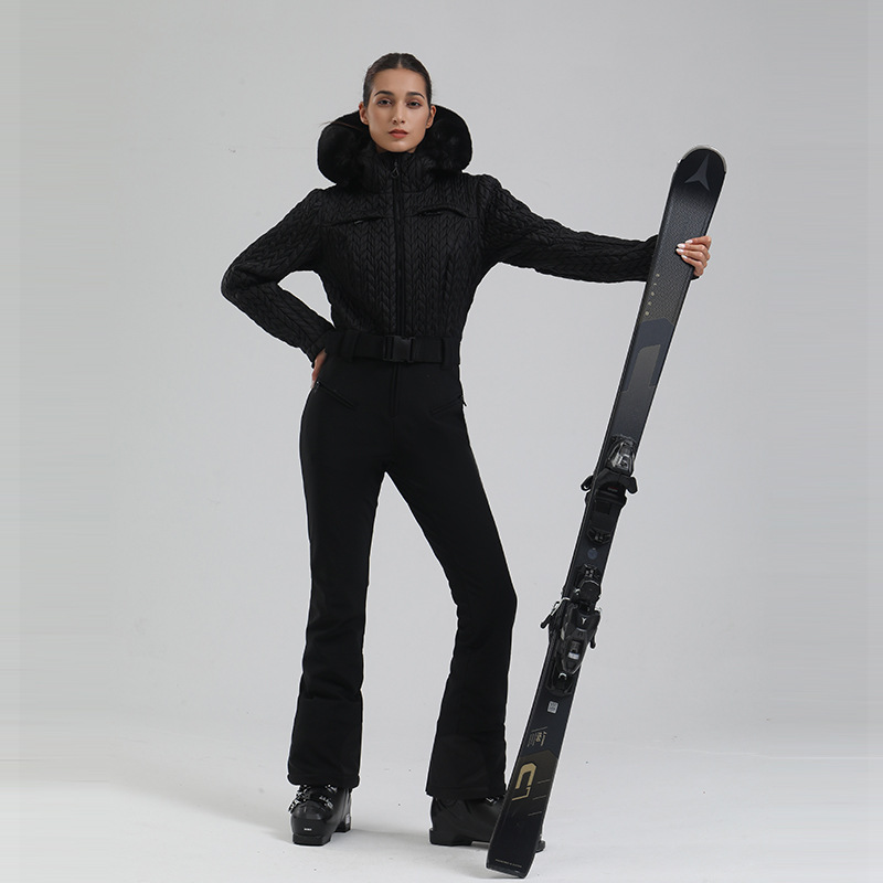 Waterproof Thermal And Windproof Sports Outdoor Women's One-piece Ski Suit