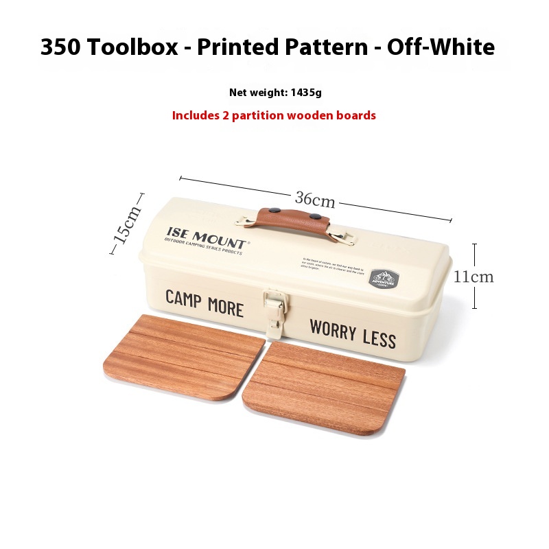 Outdoor Camping Toolbox With Stickers Sundries Storage Box