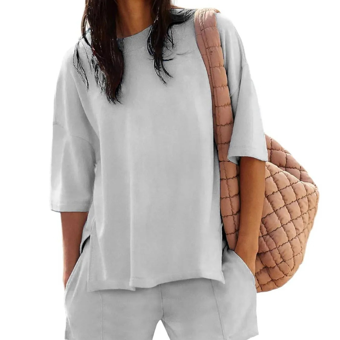 Summer New Women's Blouse Shorts Suit