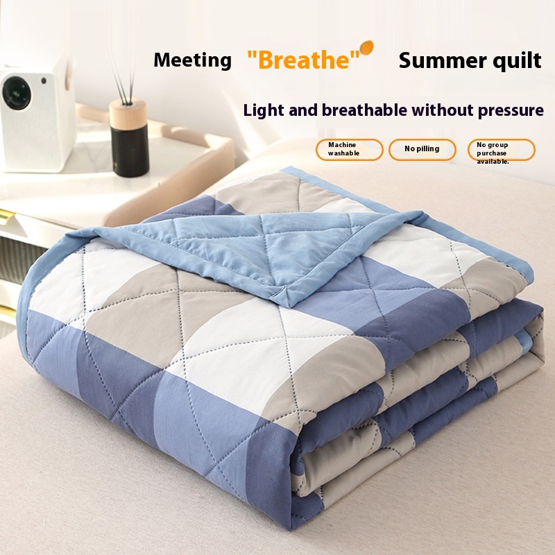 Washed Cotton Summer Quilt Non-printed Wind Summer Blanket
