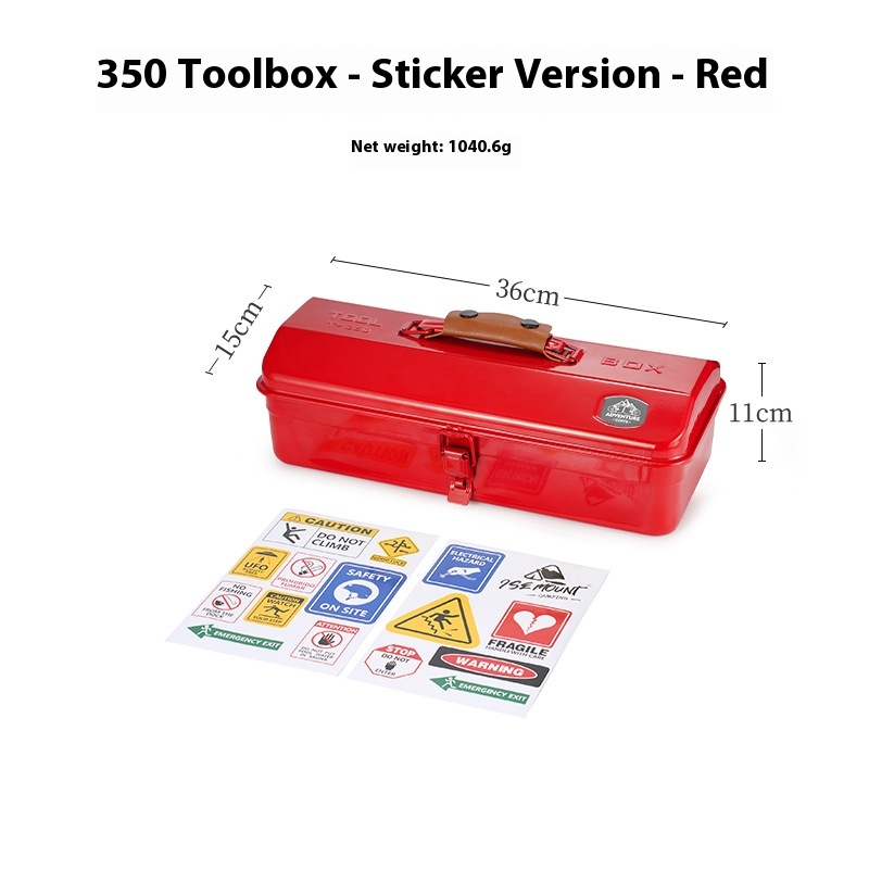 Outdoor Camping Toolbox With Stickers Sundries Storage Box