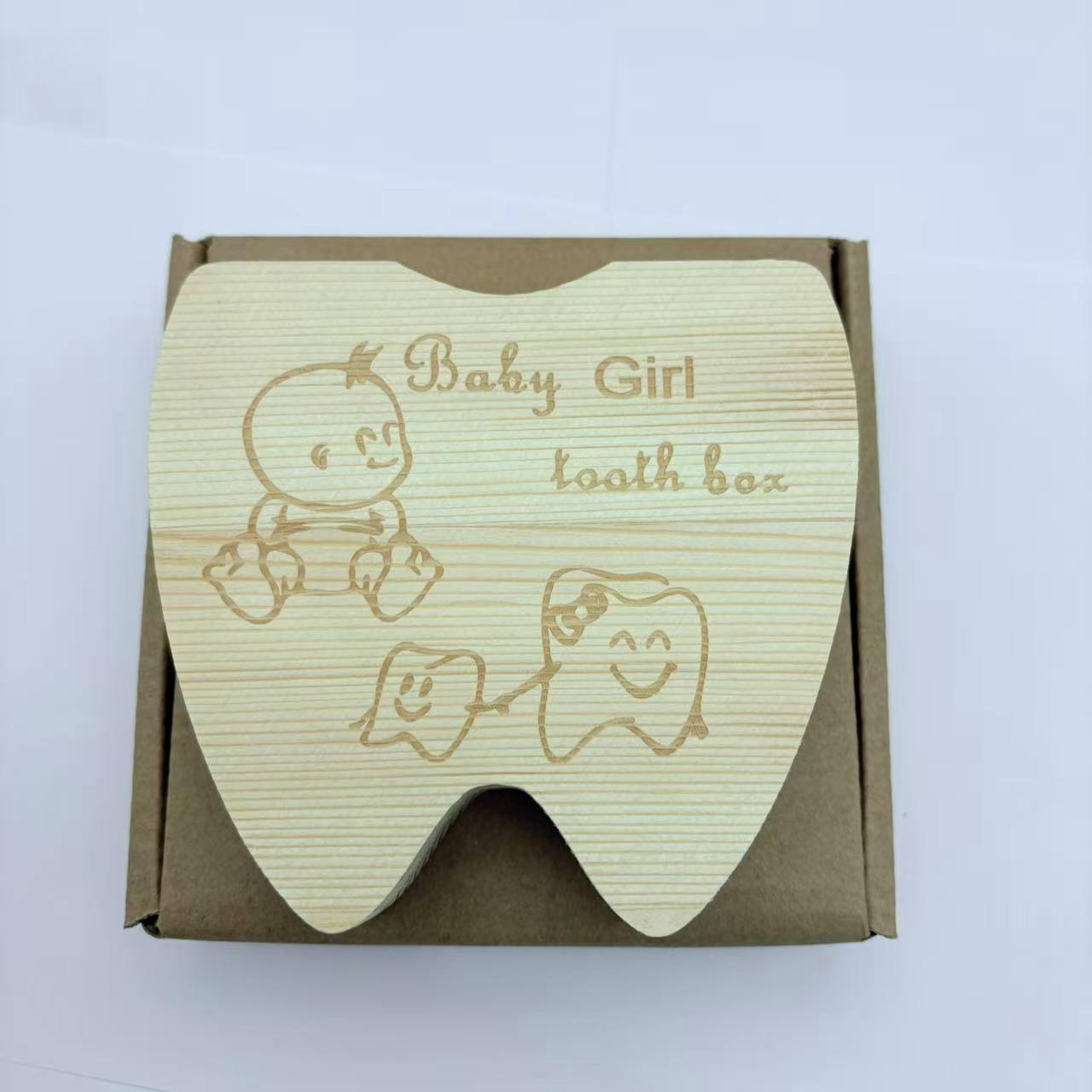 Wooden Fetal Hair Umbilical Cord Teeth Storage Box