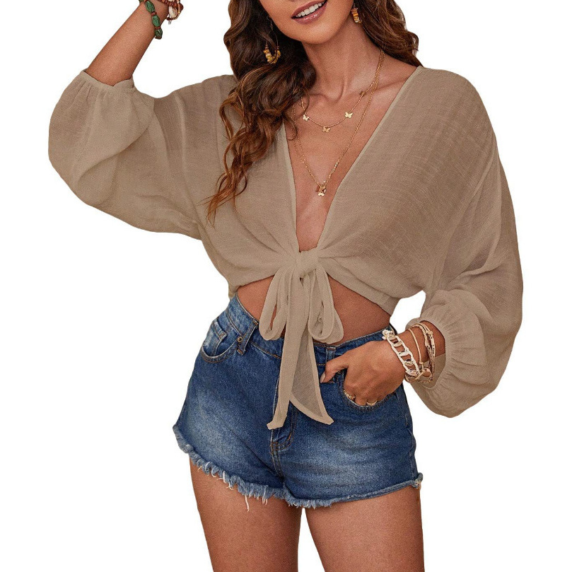 Fashion Pure Color Bikini Beach Cover-up Women