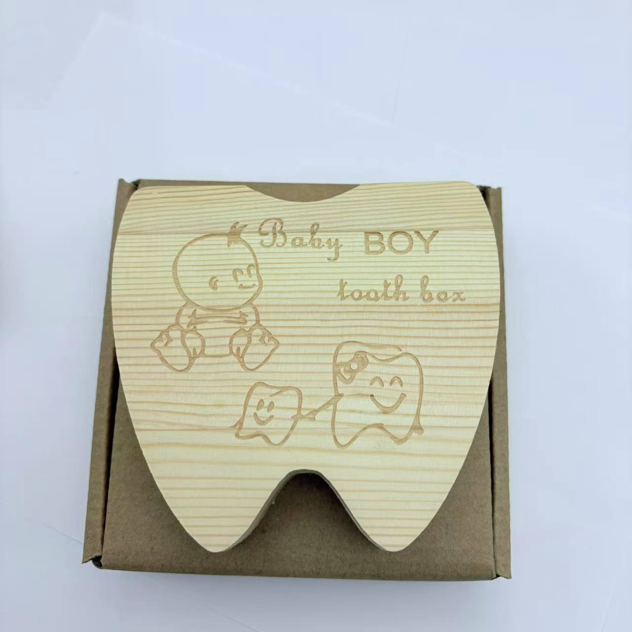 Wooden Fetal Hair Umbilical Cord Teeth Storage Box