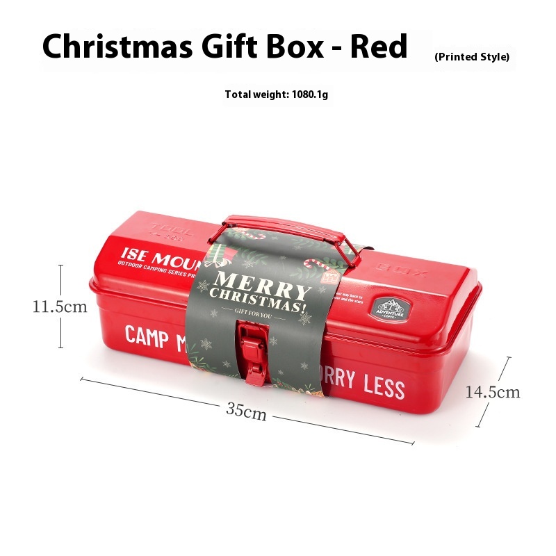 Outdoor Camping Toolbox With Stickers Sundries Storage Box