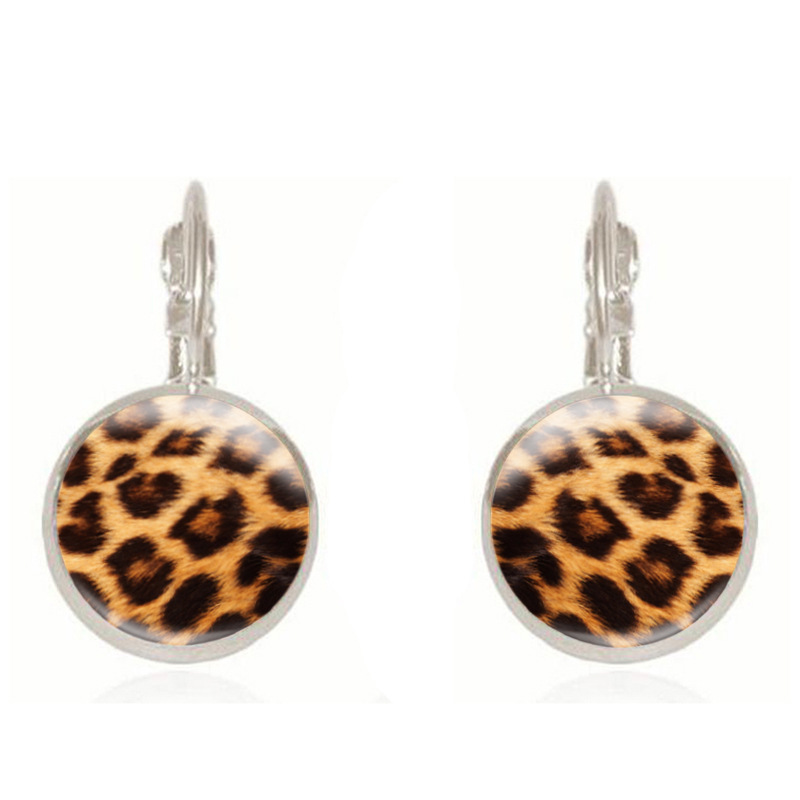 Leopard Time Glass Ear Hook French Leopard Key Chain