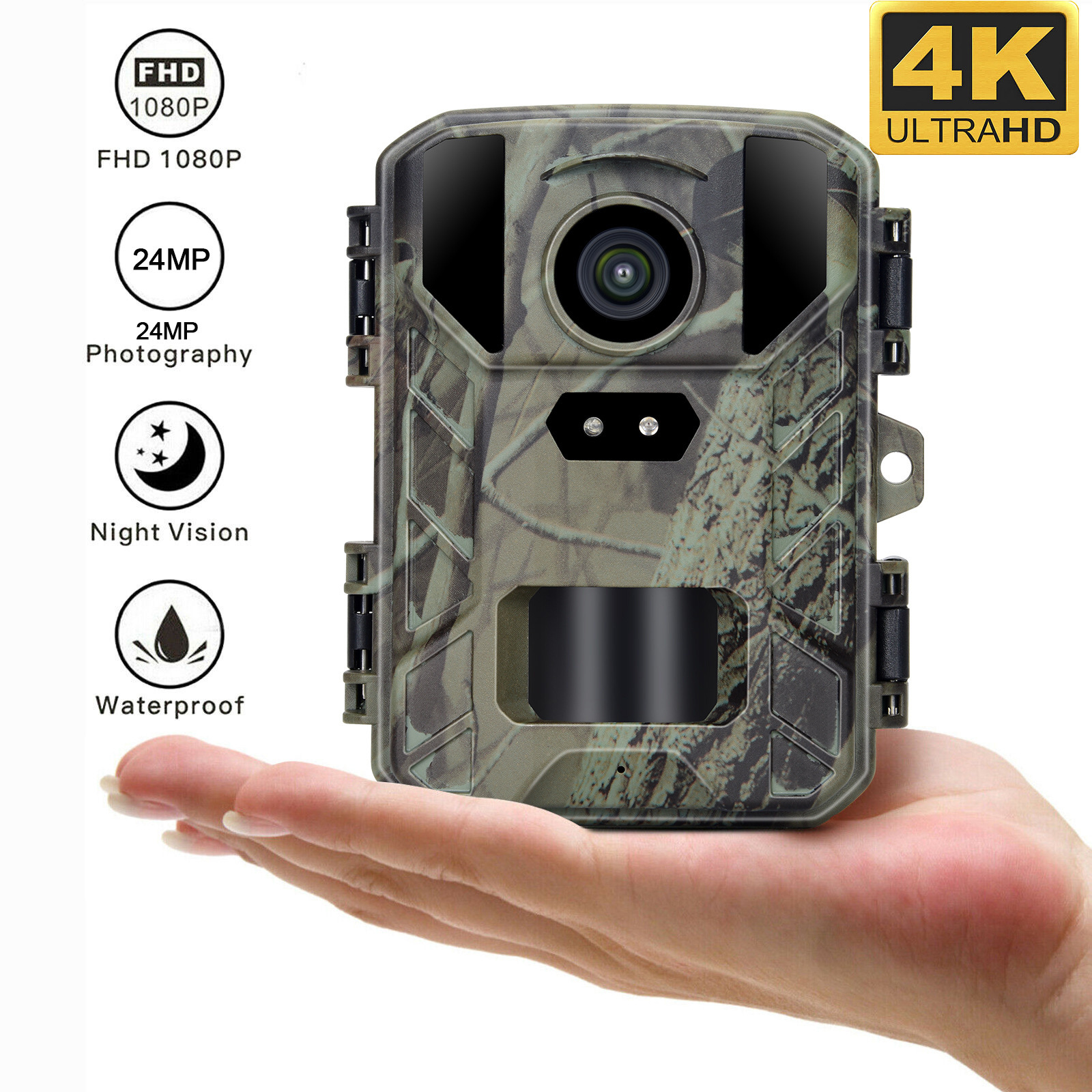 4K 50MP HD Outdoor Wild Hunting Camera Night Vision