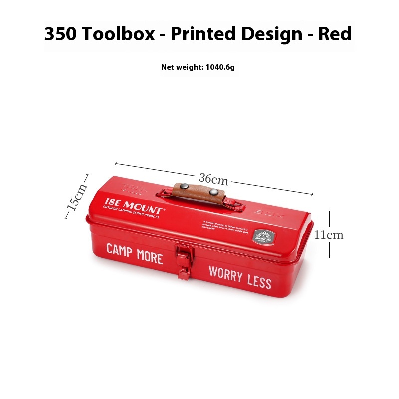 Outdoor Camping Toolbox With Stickers Sundries Storage Box