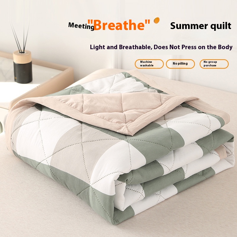 Washed Cotton Summer Quilt Non-printed Wind Summer Blanket