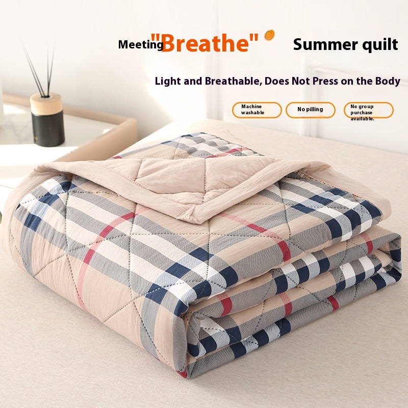 Washed Cotton Summer Quilt Non-printed Wind Summer Blanket