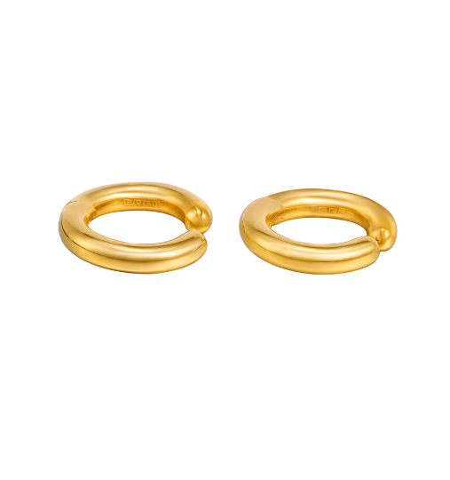 18K Gold Non-pierced Ear Clips For Men Hip-hop