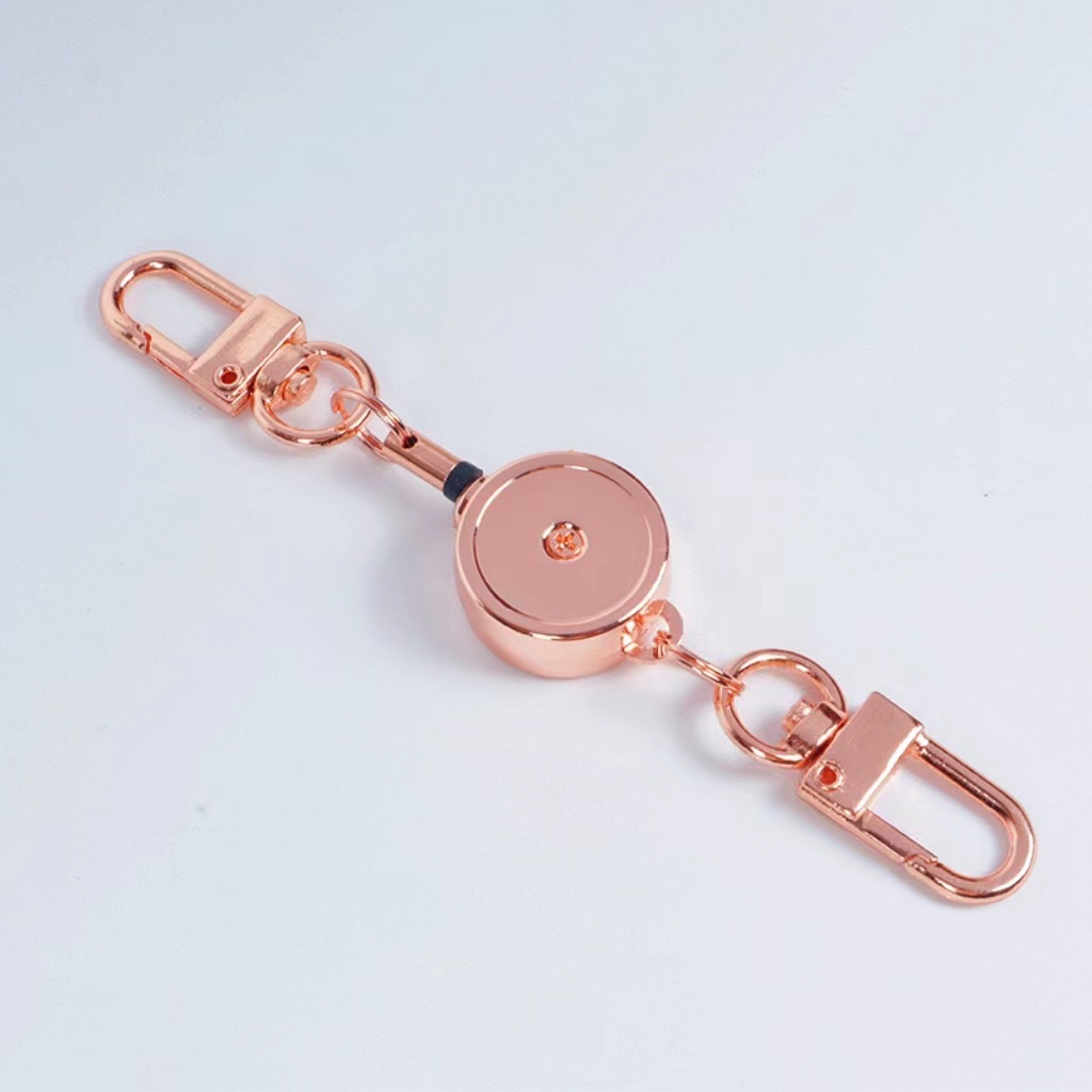 Retractable Buckle Zinc Alloy Anti-lost Wire Grip Lanyard