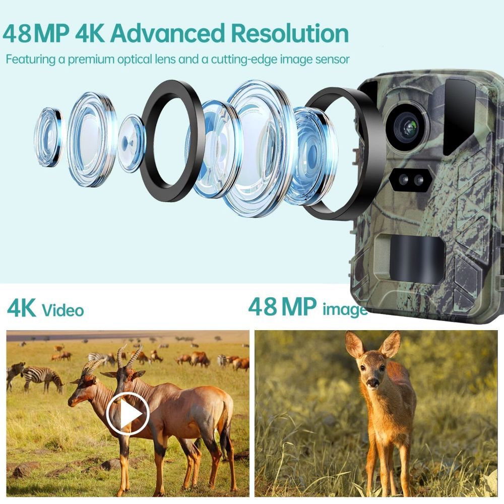 4K 50MP HD Outdoor Wild Hunting Camera Night Vision
