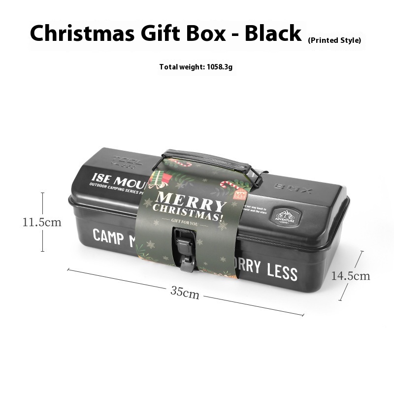 Outdoor Camping Toolbox With Stickers Sundries Storage Box