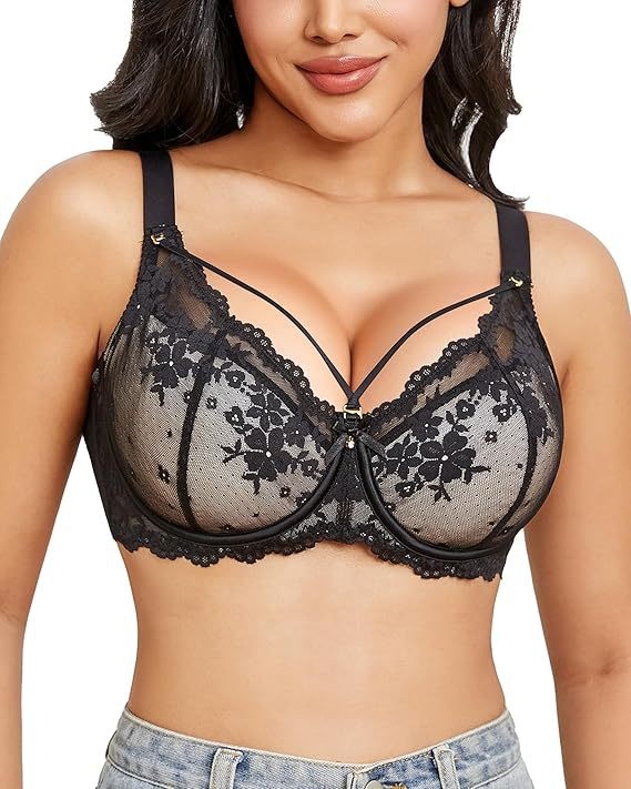 Sexy Lace Has Steel Ring Big Breast Small Push-up Adjustable Plus Size Bra