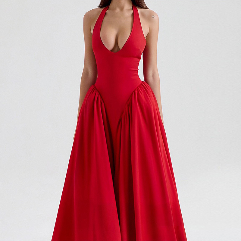 Women's Elegant V-neck Sexy White Party Dress