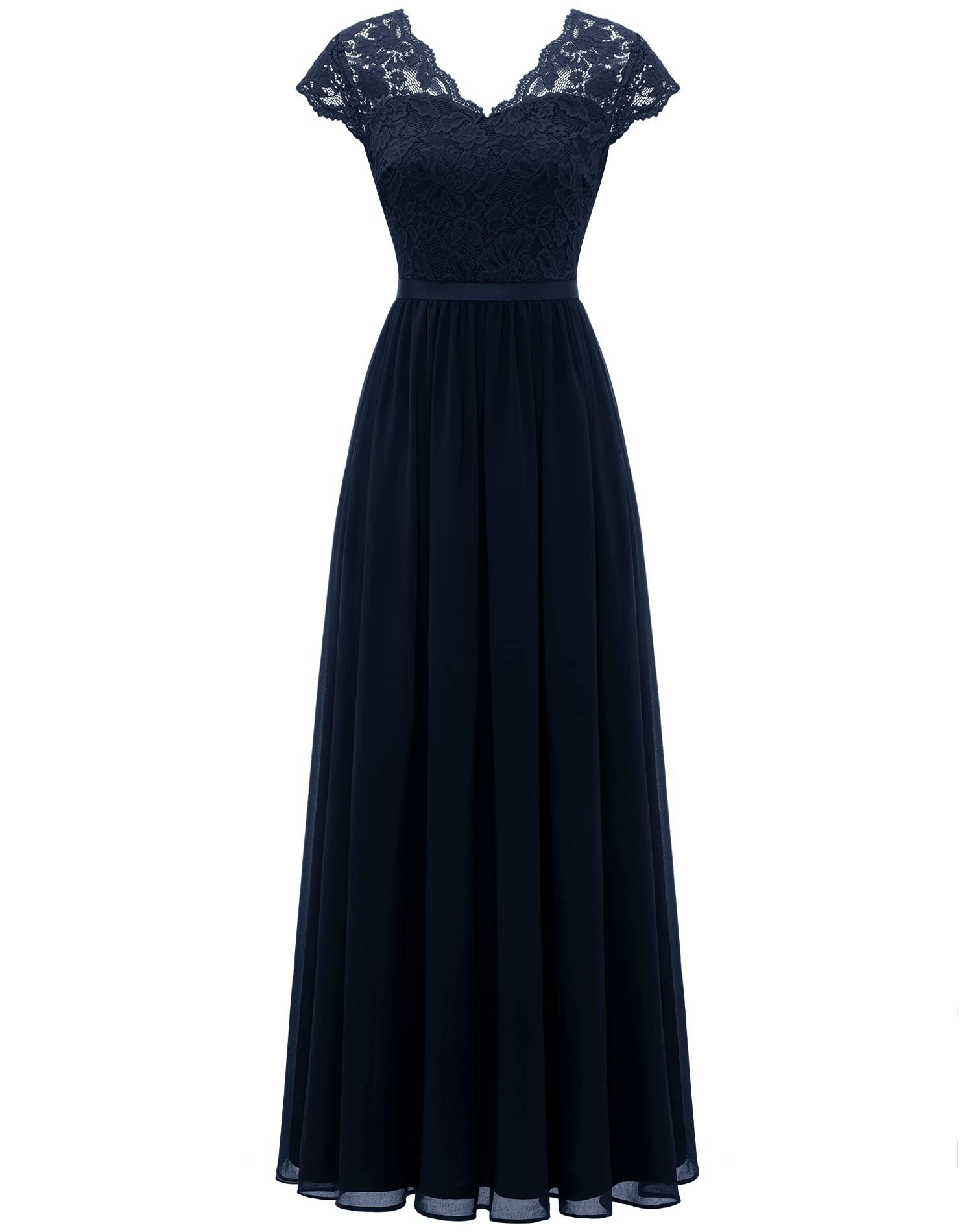 Lace Long Patchwork Waist-tight Noble Dress