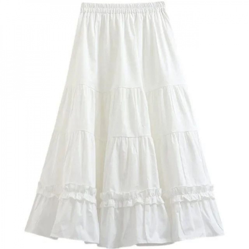New Cute Slim-fit Pleated Umbrella Skirt Tiered Skirt