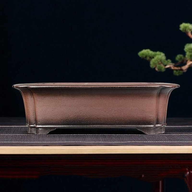 Red Porcelain Bonsai Big Flowerpot Full Manual