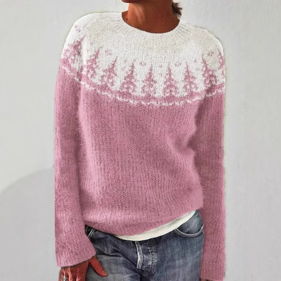 New Sweater Women's Round Neck Multicolor Loose Fashion Pullover